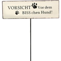 Boltze Gartenschild Hund - Schild "Vorsicht vor dem BISS-chen Hund" von Boltze