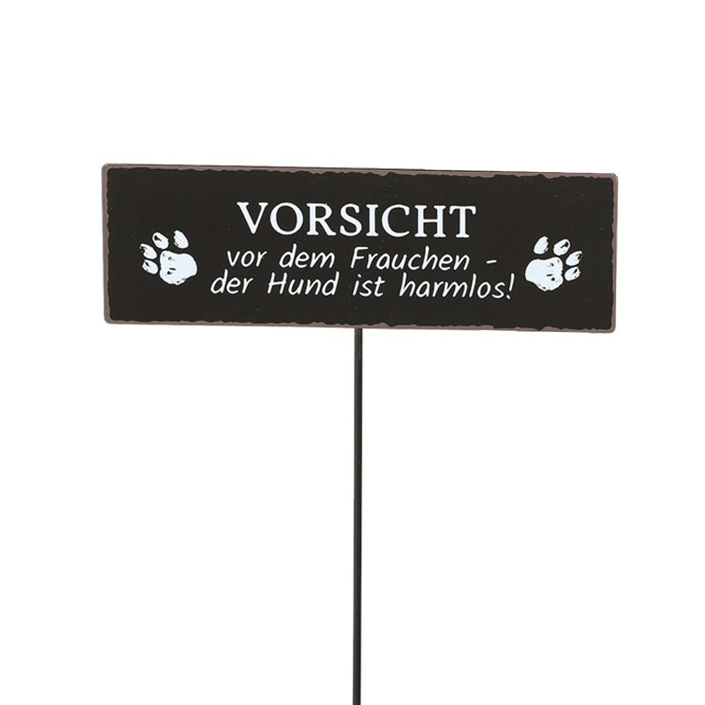 Boltze Gartenschild Hund - Schild "Vorsicht vor dem Frauchen" von Boltze