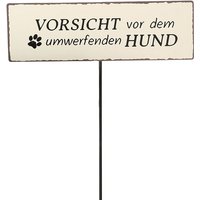 Boltze Gartenschild Hund - Schild "Vorsicht vor dem umwerfenden Hund" von Boltze