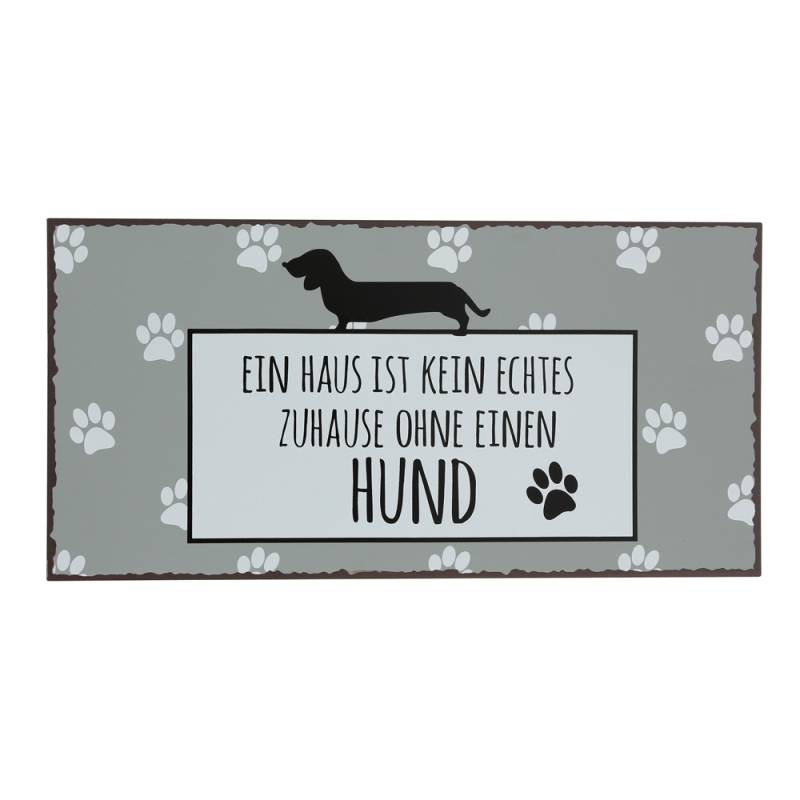 Boltze Hunde-Schild zum Aufhängen  - grau von Boltze