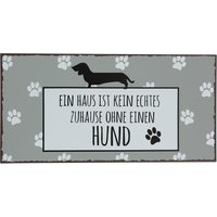 Boltze Spruch-Schild Hund - grau von Boltze