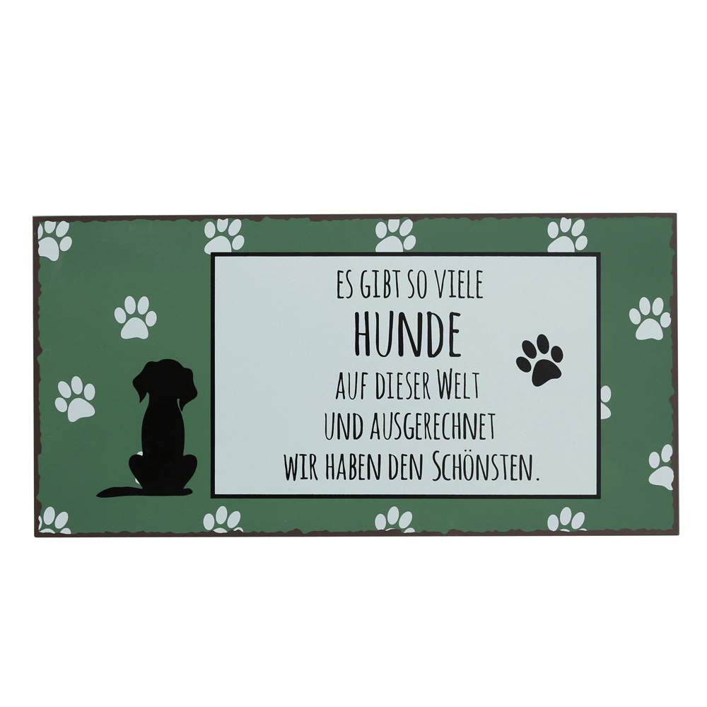 Boltze Hunde-Schild zum Aufhängen  - grün von Boltze