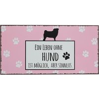 Boltze Spruch-Schild Hund - rosa von Boltze