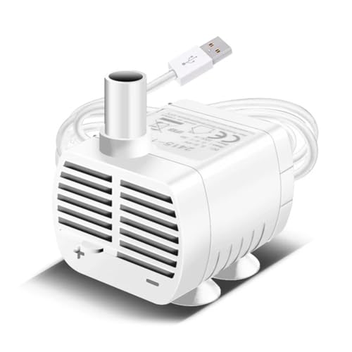 Bolvina Geräuschlose USB-Wasserpumpe, Bürstenlose Wasserpumpe für Wasserspender für Haustiere, Steingarten, Brunnen, Aquarium, Tauchpumpen, Aquarium, A von Bolvina