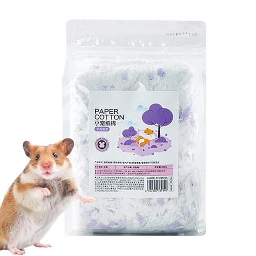 Bomefoi Hamster-Baumwollbettwäsche, Kleintierbettwäsche,Winterpapierbaumwolle für Hamster | Warme Papierbettwäsche für Kleintiere, Bequeme Hamster-Nistbaumwolle von Bomefoi