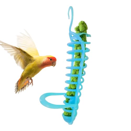 Bomefoi Vogelbesprecherkorb, Vogelkäfig -Futtermittel -Futterspielzeug, Hohlkorb Hirse Halter Spielzeug, Haken -Design -Haustiervorräte für Wellensittiche, Lovebirds, mittlere, Sittiche, Cockatiels von Bomefoi