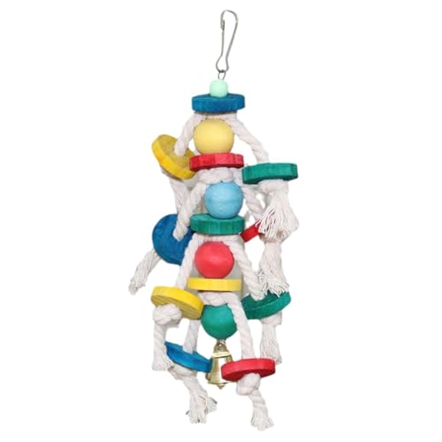 Bomefoi Vogelkäfigspielzeug, Vogelspielzeug, Natürlicher Vogelkauen zerkleinerte Futtersuche Spielzeug, Metall Hook Design enkäfig -Bissspielzeug, Holzvogelblöcke für Conures Shotets Cockatiels von Bomefoi