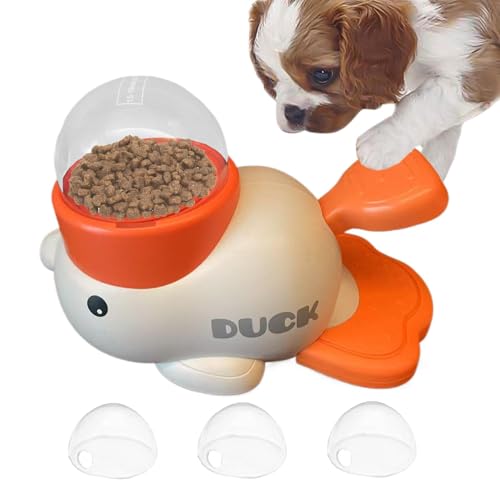 BommFu Entenform Hund Slow Feeder Spielzeug Für Haustier Futterspender - Futterspender Für Kleine/mittlere/große Hunde Intelligenzspielzeug Interaktion Leckerlis Für Trainieren Füttern von BommFu