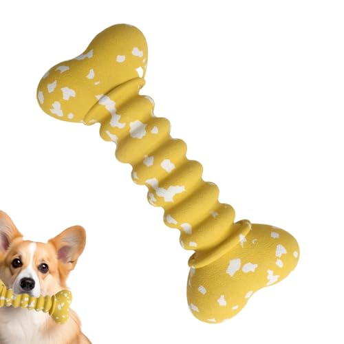 BommFu Gummizähne-Hundespielzeug | Kauspielzeug Hund Knochen Gummi | Hundespielzeug Knochen Unzerstörbar | Lustiges Hunde-Apportierspielzeug In Leuchtenden Farben - Hundespielzeug Zur Zahnreinigung von BommFu