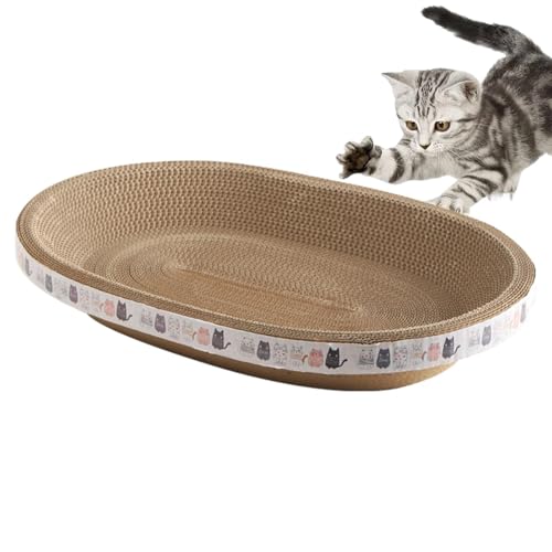 Katzenkratzschalenbett | Ovales Katzenkratzbretter Schüssel Nest | Katzenkratzschale Schutz Von Möbeln Couch Kratzpappe - Corrugated Lounge Kratzpappe Für Katzen Bett, Katze Kratzbrett von BommFu