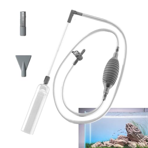 Siphonpumpe, Kiessauger für Aquarium - Effiziente Siphon-Reinigungspumpe für Aquarien,Siphon-Vakuum-Kiesreiniger, tragbarer Wasserwechselwechsler, Aquarium-Zubehör für Aquarien, von BommFu