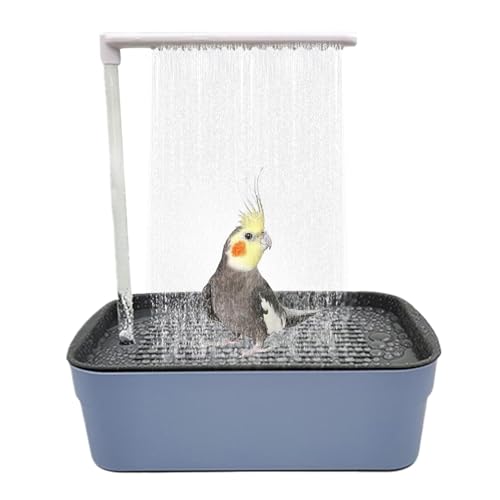 BommFu Vogel Badehaus Badewanne | Haustierbadewanne Zirkulierende Dusche | Automatische Vogelbadewanne - Multifunktionaler Vogeldusche Badewanne Käfigzubehör Für Haustiere von BommFu