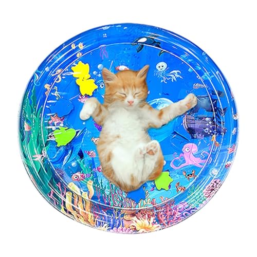 Sensorische Wasserspielmatte Für Katzen | Kühlmatte Für Indoor-Katzen | Katzen-Wasserspielmatte | Verdickte Sensorische Wasserspielmatte Für Katzen | Haustier-Spielwassersensor-Pad - Wasserspielmatte von BommFu