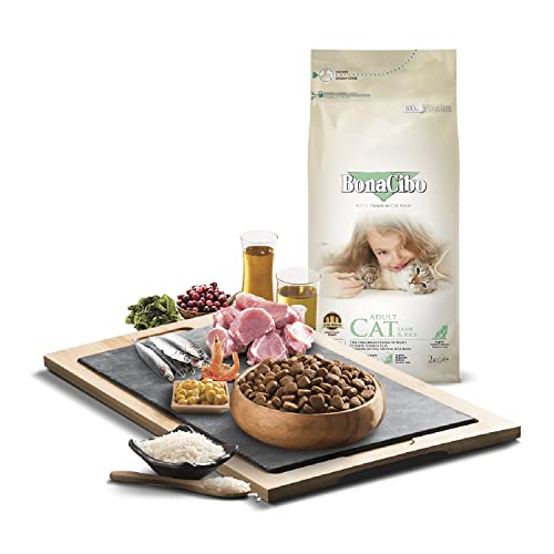 BONACIBO Ausgewachsene Katzenfutter | Super Premium Trockenfutter für Sensitive Und Wählerische Erwachsene Katzen Aller Rassen | Lamm und Reis | 2 KG von Bonacibo