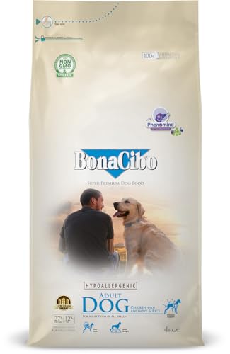 BONACIBO - Erwachsene Hunde - Huhn, Sardellen - Reis - Trockenfutter - 4 kg von Bonacibo