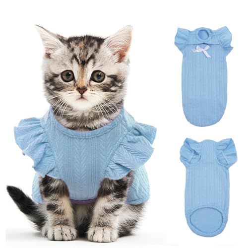 Bonaweite Sphynx haarlose Katzen-Shirts, Baumwolle, Kätzchen-T-Shirts, Katzenweste, Haustierkleidung, niedlich, atmungsaktiv, Devon Rex Geschenke, Sommer, haarlose Katzenkleidung, Pyjama, Overall für von Bonaweite