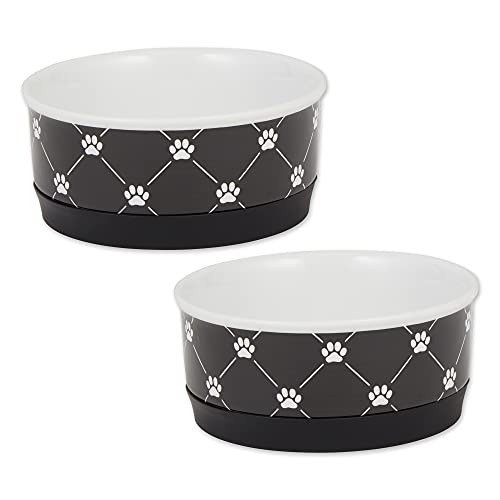 Bone Dry Ceramic Pet Collection Rankgitter, kleines Set, 4,25 x 2, Schwarz, 2 Stück von Bone Dry