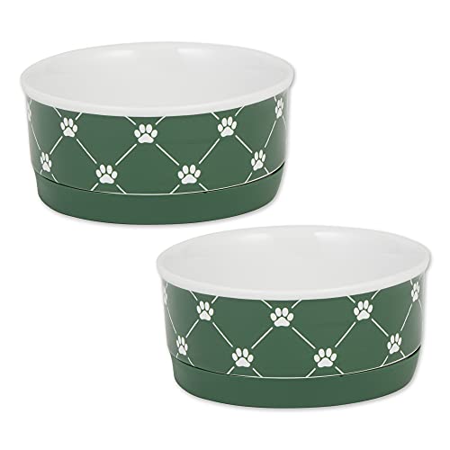 Bone Dry Ceramic Pet Collection Spalier, kleines Set, 4,25 x 2, Jägergrün, 2 Stück von Bone Dry