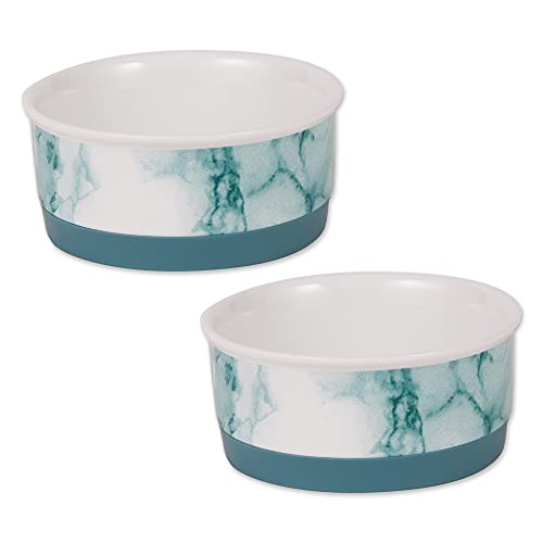 Bone Dry Pet Bowl Collection Keramik-Set, klein, Blaugrün, 2-teilig von Bone Dry