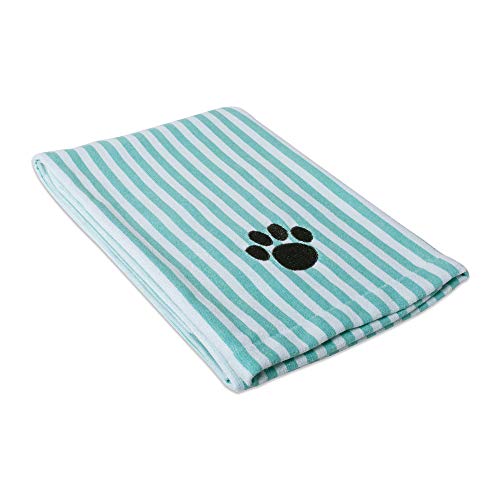 Bone Dry Pet Grooming Towel Collection saugfähige Mikrofaser, Größe XL, 104,1 x 59,7 cm, gestreift, Aqua von Bone Dry