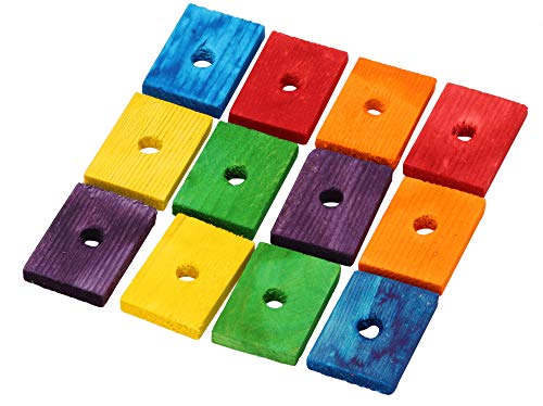 Bonka Bird Toys 2084 Vogelspielzeug, Holz, quadratisch, 12 Stück von Bonka Bird Toys