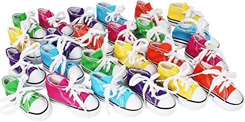 Bonka Bird Toys 24 Mini-Sneakers, Fußschnabel, Kauen, Überwurf, Papageien, Sittiche, Quaker, Wellensittiche, Finken, Kakadu von Bonka Bird Toys