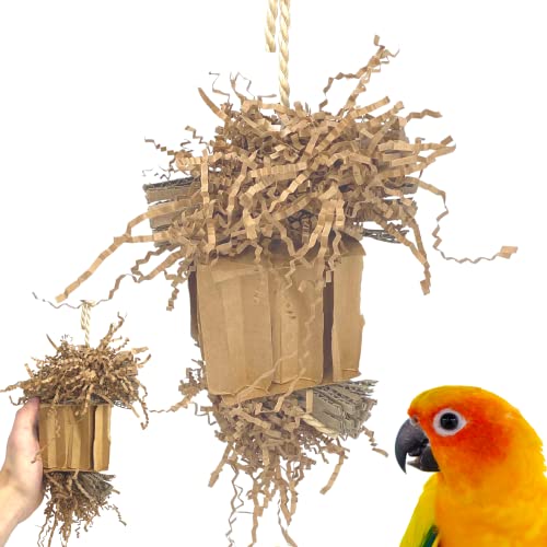 Bonka Bird Toys 3857 Medium Shreddy Eddy Futtersuche Shred Klein Mittel Vogel Spielzeug Karton Waffel Knitterpapier Conures Sittiche Afrikanische Grau und andere ähnliche Vögel von Bonka Bird Toys