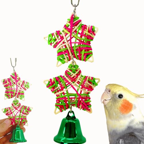 Bonka Bird Toys Weihnachtsbaum Stern Spielzeug Papageienkäfig Käfige Sittiche Nymphensittiche, Christmas Star von Bonka Bird Toys