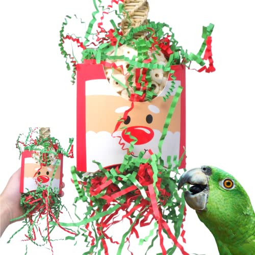 Bonka Bird Toys Weihnachtsmann Weihnachtsmann Rentier Schneemann Klein Mittel Kauen Futter Shred Festliche Urlaubszeit Nymphensittich Sittiche Conure und ähnlich (2412 Weihnachtsmann) von Bonka Bird Toys