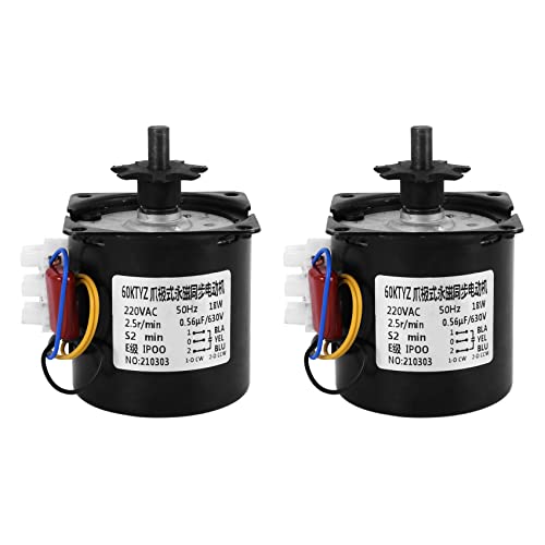 Bonkshire 2X 220V AC Eier Wender Motor Inkubator Motor Reversible Getriebe Motor für Die Meisten Inkubator 2.5R / Min von Bonkshire