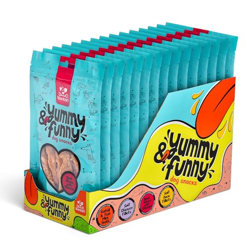 Bontari Yummy&Funny – Leckere Rindersticks mit Hähnchen | Snack für Hunde | 15 x 80 g Packung (1,2 kg (1er Pack), Soft Beef with Chicken) von Bontari