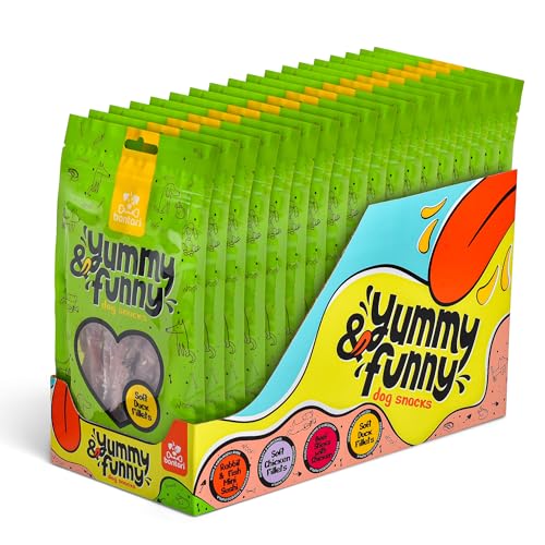 Bontari Yummy&Funny – Weiche Entenfilets | Snack für Hunde | 18 x 80 g Packung (1,44 kg (1er Pack), Soft Duck Fillet) von Bontari