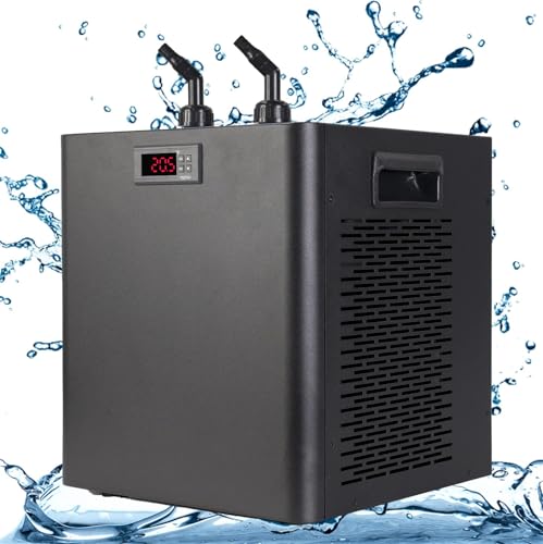 Bonxrdun 300L Aquarium-Kühler Aquarium Wasserkühler Aquarium Chiller Wasserkühlung Heizung Maschine Aquarium-Kühlsystem für Quallen-Korallenriffe Garnelen Süß- / Salzwasser-Wasserpflanzen 220V von Bonxrdun