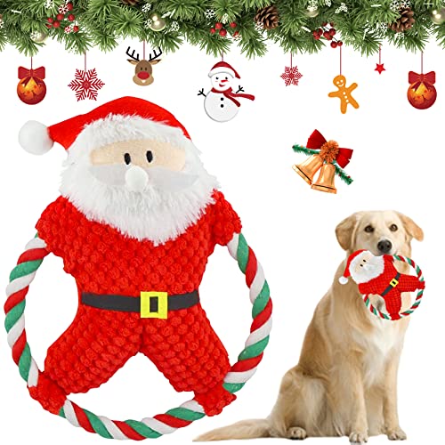 Hund Weihnachten Spielzeug, Weihnachten Hundespielzeug Kleine Hunde Unzerstörbar Quietschend,Weihnachten Haustier Hund Spielzeug Interaktive Kauen Spielzeug, Kauspielzeug für Hund Geschenk Weihnachten von Booaee