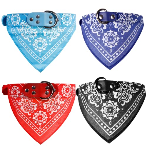 Boodtag 4 Stück Haustier Halstuch Bandanas Hunde Kariertes Dreieckstuch Haustier Lätzchen Weihnachten Kostüm Dekoration Zubehör von Boodtag