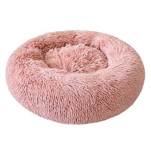 Boodtag Haustierbett Plüsch Weich Runden Hunde Katze Schlafen Bett 50-70cm Kissen Für Katzen Hunde Katze Schlafen Bett Hundesofa Welpen Waschbar Kissen in Doughnut-Form von Boodtag