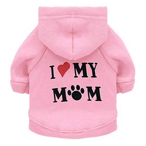 Boodtag Hunde Kleidung Fleecemantel Hundepullover mit Kapuze Haustier Sweater Warm Hunde Hoodies Mantel Kleidung Welpen T-Shirt Pet Kleidung Bekleidung Puppy Katze Niedlicher Coat Pullover von Boodtag