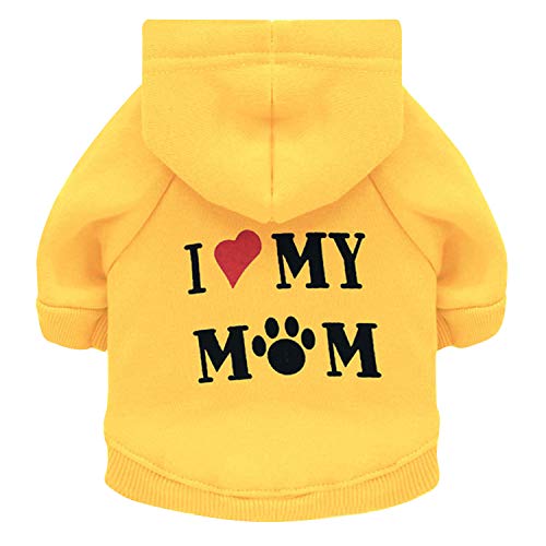 Boodtag Hunde Kleidung Fleecemantel Hundepullover mit Kapuze Haustier Sweater Warm Hunde Hoodies Mantel Kleidung Welpen T-Shirt Pet Kleidung Bekleidung Puppy Katze Niedlicher Coat Pullover von Boodtag