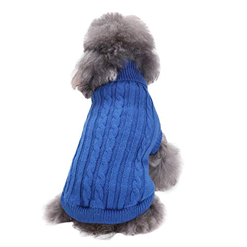 Boodtag Hundepulli mit Kapuzen Hunde Warm Hoodies kleine mittlere Hunde und Grosse Hunde Mantel Kleidung (M (Neck30cm/11.8"), Dunkelblau) von Boodtag