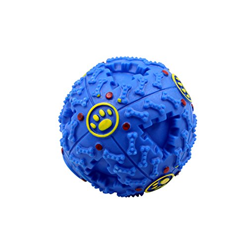 Boodtag Hundespielzeug Ball Pet Toy für Hunde Interaktive Langlebiger Hundespielball Kauspielzeug Spielzeug für Große & Kleine Hunde Welpen Dental-Zahnpflege-Funktion mit Noppen Loch für Leckerli von Boodtag