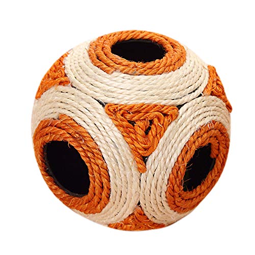 Boodtag Interaktive Katzenspielzeug Softbälle Schafwolle Ball Katze Toys Katze Ball mit Federn und Glocke für Haustier Katzen Kätzchen Kitty von Boodtag