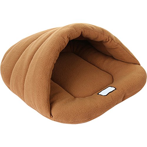 Boodtag Katze Welpen Winter Warme Bär Nest Plüsch Haus Polar Fleece Schlafsack Kleintierkäfig Pet Hütte kuschelig Bett Spielzeug von Boodtag