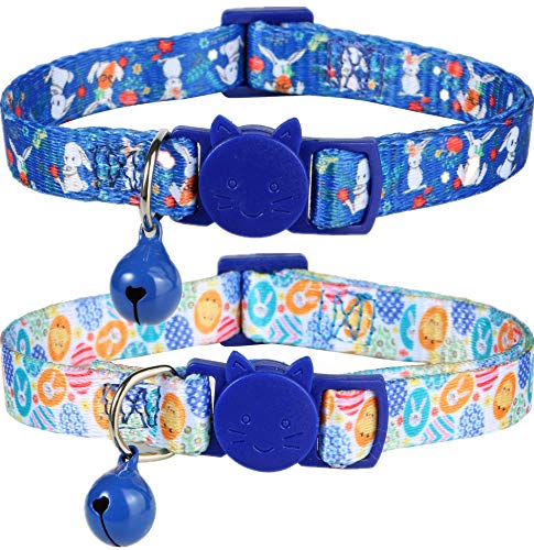 Blue Cat Collar with Bells, 2 Pack von BoomBone