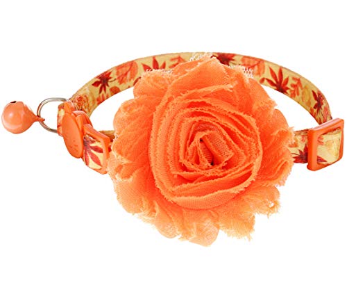 BoomBone Fall Cat Collar Flower,Dog Collars Charms Pet Thansgiving Accessories von BoomBone