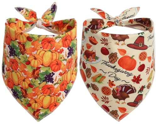 Thanksgiving Hundehalstuch, Herbst-Bandana für kleine, mittelgroße und große Hunde und Katzen von BoomBone