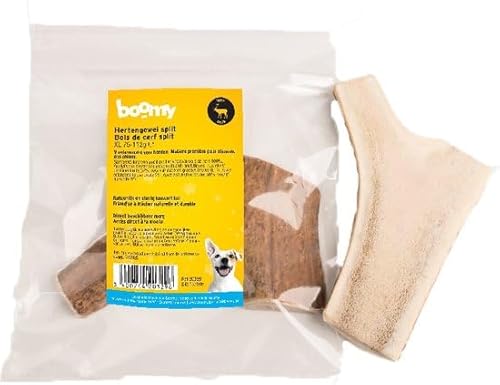 Boomy - Geteiltes Hirschgeweih für Hunde - Harter Hundesnack - Kaustab (XL (75-112g)) von Boomy