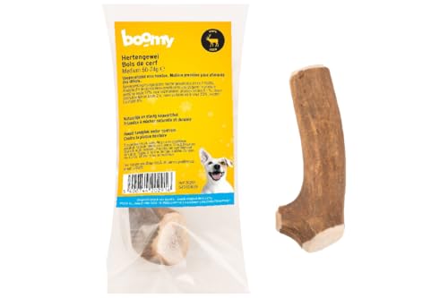 Boomy - Hirschgeweih - Hypoallergener Hundesnack - Kausnack für langanhaltenden Genuss (M = 50-74g) von Boomy