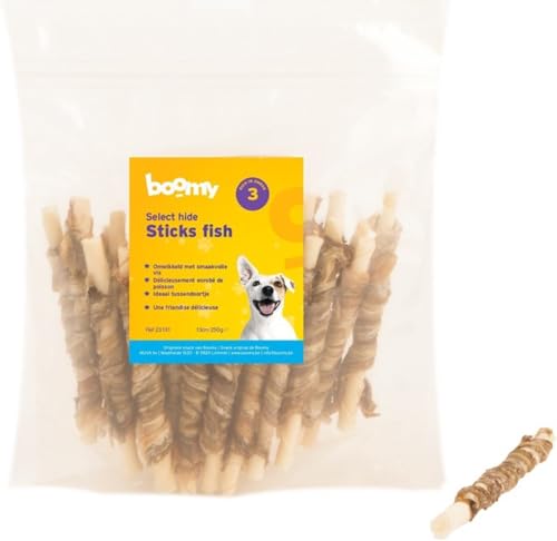 Boomy - Hundesnack - Kausticks - Twist mit Fisch - 13cm - 250g von Boomy