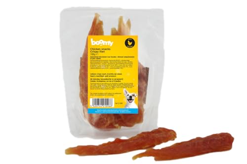 Boomy – Hundesnacks - Hundebonbons - Crispy Chicken Filet – 3 x 100g von Boomy