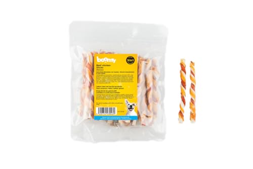 Boomy - Hundesnacks - Kausticks - Rawhide Sticks mit Huhn - 13cm - 30pcs von Boomy